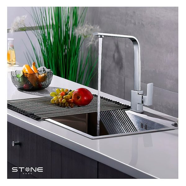 MEZCLADORA MONOCOMANDO P/COCINA CAMILE ST-01 CROMADO STONE