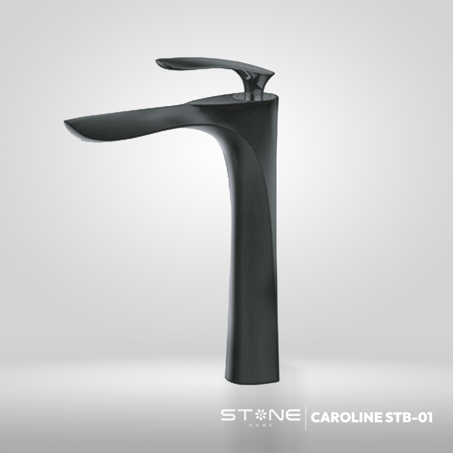 MEZCLADORA MONOCOMANDO P/BOWL AL MUEBLE CAROLINE STB-01 BLACK STONE