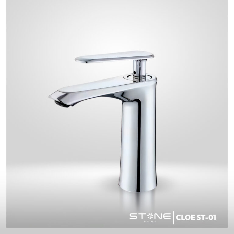 MEZCLADORA MONOCOMANDO P/LAVATORIO AL MUEBLE CLOÉ ST-01 CROMADO STONE