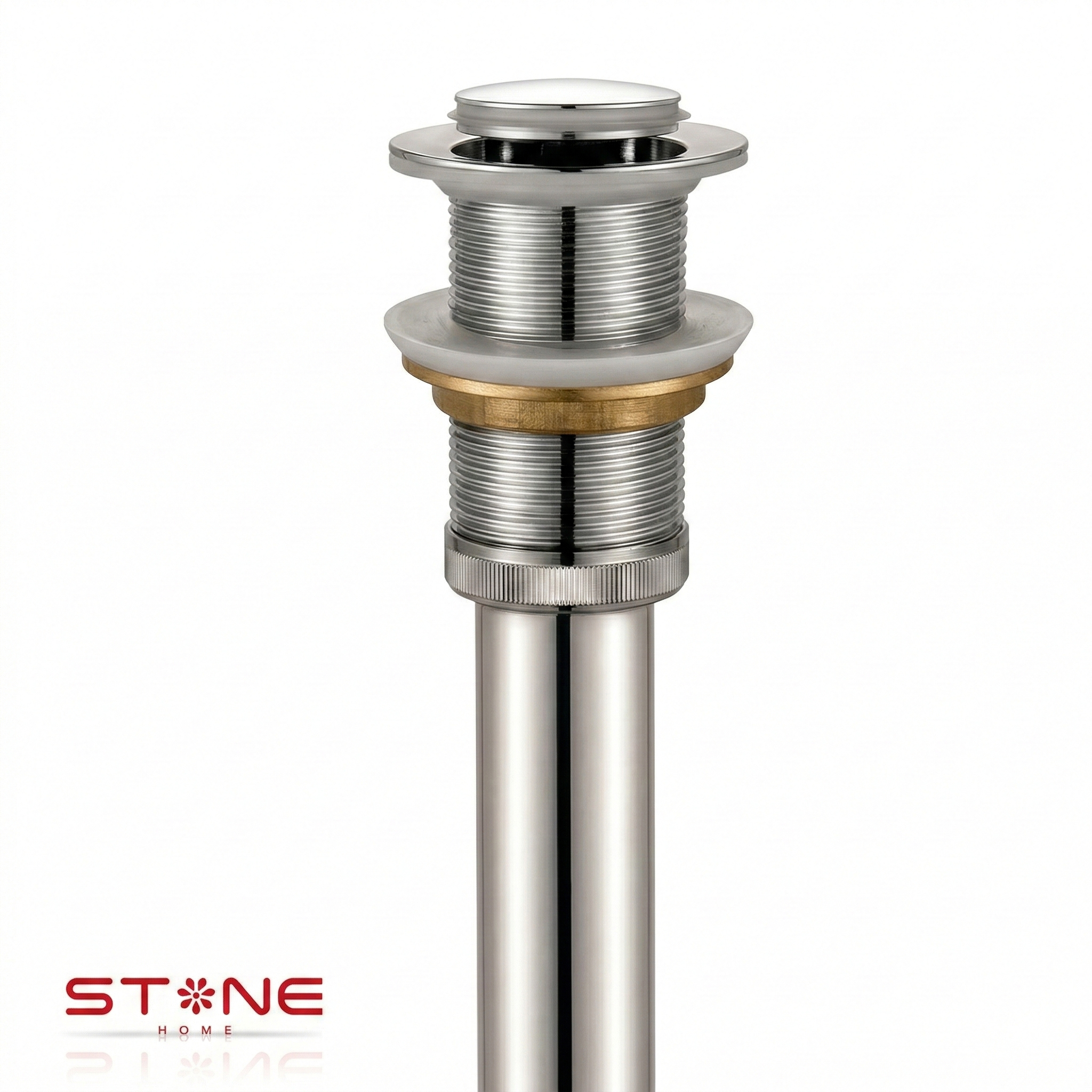 DESAGUE POP UP PEQUEÑO S/REBOSE P/BOWL CROMADO CUERPO 10CM COLA 18CM STONE