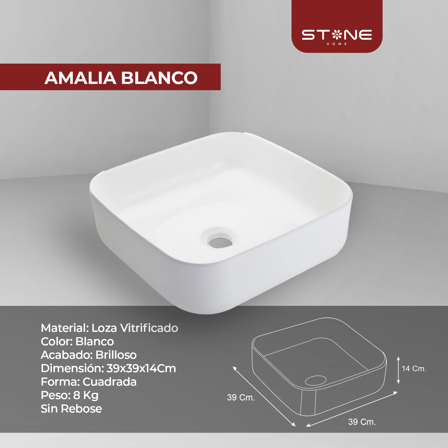 BOWL AMALIA BLANCO STONE - Imagen 2