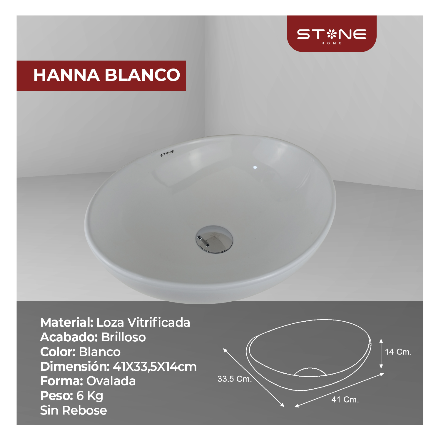 BOWL HANNA BLANCO STONE - Imagen 2