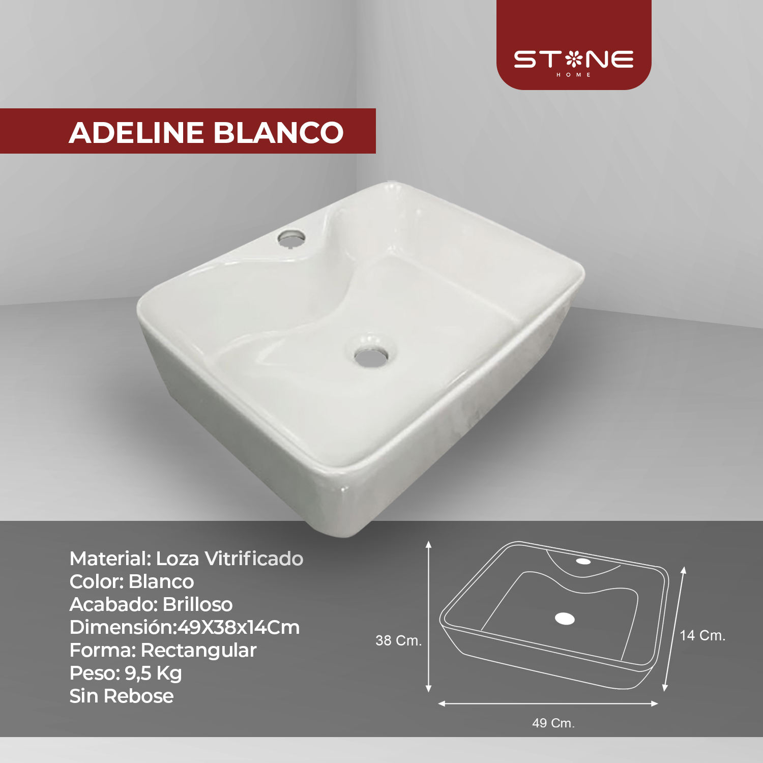 BOWL ADELINE BLANCO STONE - Imagen 2