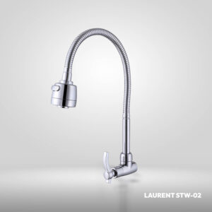 LLAVE DE LAVADERO P/COCINA  A LA PARED LAURENT STW-02 CROMADO STONE