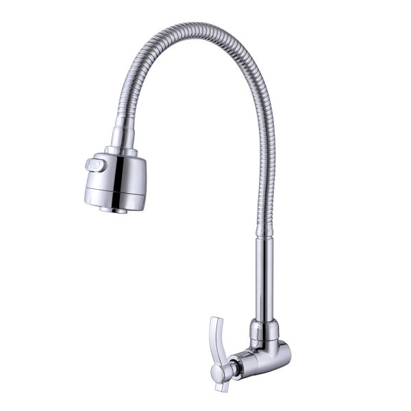 LLAVE DE LAVADERO A LA PARED LAURENT STW-02 CROMADO STONE - Imagen 2