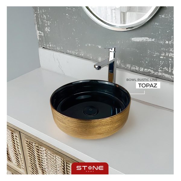 BOWL RUSTIC LINE - TOPAZ STONE