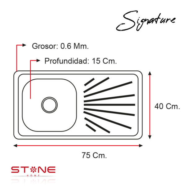 LAVADERO DE COCINA STP 7540 - Imagen 3