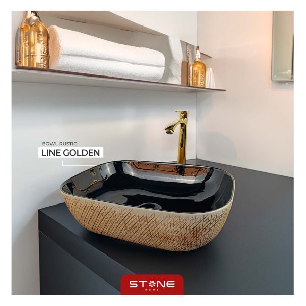 BOWL MINIMALISTA RUSTIC LINE GOLDEN BLACK