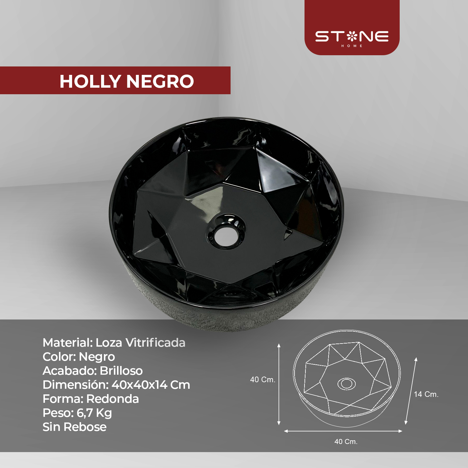 BOWL HOLLY NEGRO - Imagen 2