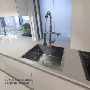 COMBO DE LAVADERO LUXURE STLU5044 + MEZCLADORA P/COCINA AL MUEBLE ALESSIA STTB-01 CON ESCURRIDOR(EXONERADO) STONE