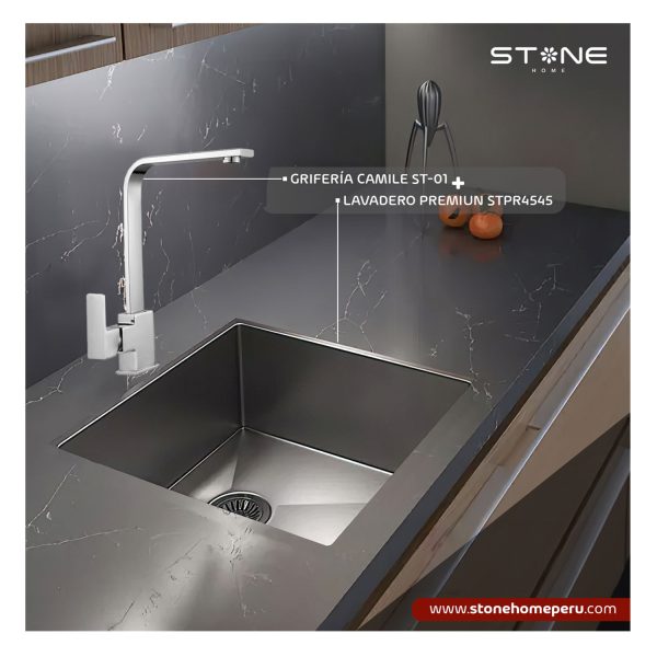 COMBO LAVADERO PREMIUM STPR4545 + CAMILE ST-01 CON ESCURRIDOR(EXONERADO) - Imagen 2