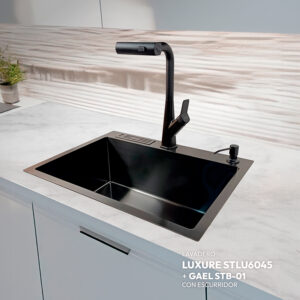 COMBO LAVADERO  LUXURE STLU6045+ GAEL STB-01 CON ESCURRIDOR(EXONERADO)