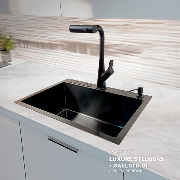 COMBO LAVADERO  LUXURE STLU6045+ GAEL STB-01 CON ESCURRIDOR(EXONERADO)