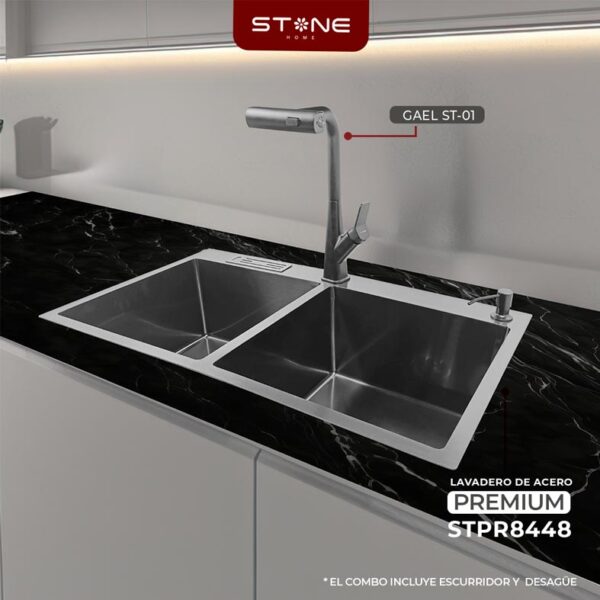 COMBO LAVADERO  PREMIUM STPR8448+ GAEL ST-01 CON ESCURRIDOR(EXONERADO)
