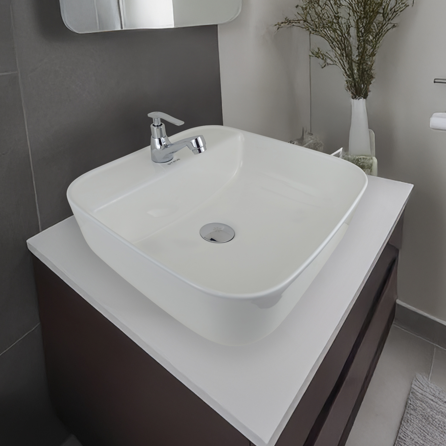 COMBO BOWL KRISTIN+ ALINA ST-02 + DESAGUE POP UP GRANDE S/REBOSE Y TRAMPA P