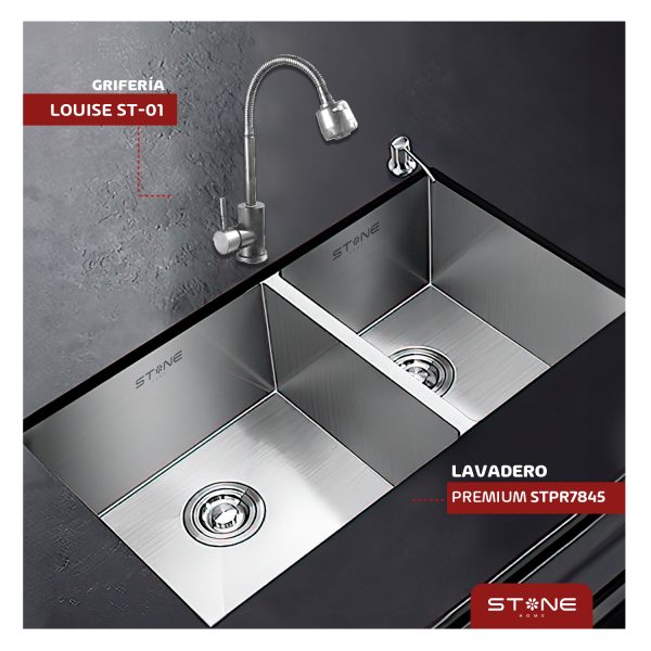 COMBO LAVADERO PREMIUM STPR7845+ LOUISE ST-01 CON ESCURRIDOR(EXONERADO)