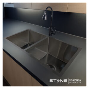 COMBO DE LAVADERO LUXURE STLU7845 + MEZCLADORA P/COCINA AL MUEBLE LOUISE STB-01 CON ESCURRIDOR(EXONERADO) STONE