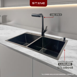 COMBO LAVADERO  LUXURE STLU8448+ GAEL STB-01 CON ESCURRIDOR(EXONERADO)