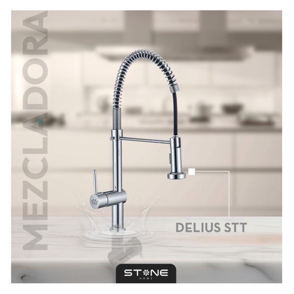 MEZCLADORA MONOCOMANDO P/COCINA DELIUS STT-01