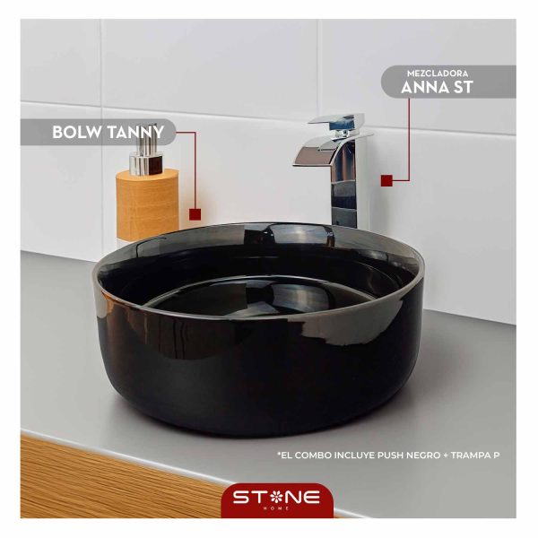 COMBO MEZCLADORA ANNA ST + BOWL TANNY + PUSH NEGRO + TRAMPA P