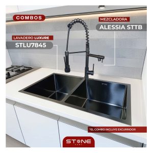 COMBO LAVADERO LUXURE STLU7845 + ALESSIA STTB-01 CON ESCURRIDOR(EXONERADO)