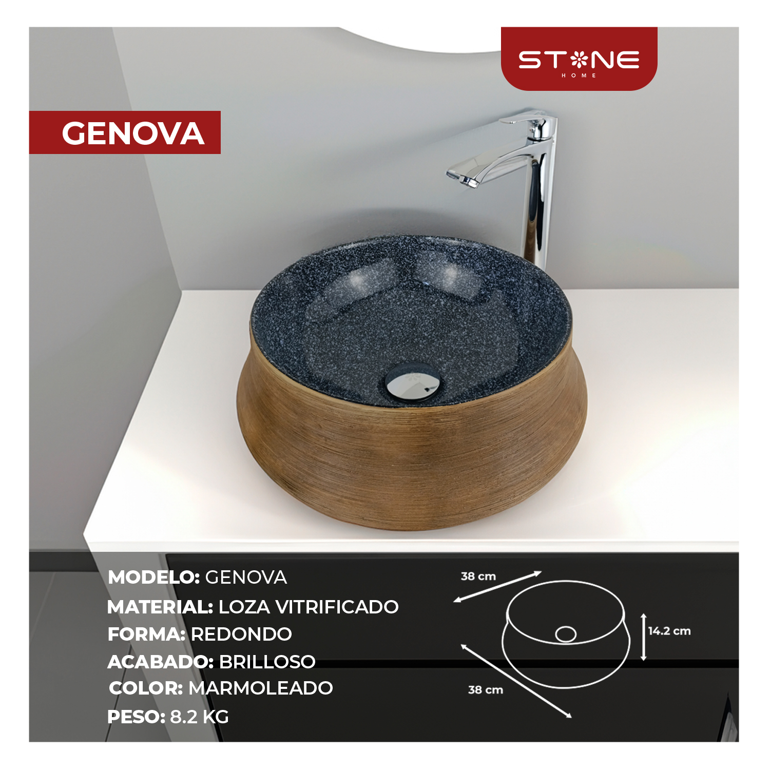 BOWL REDONDO GENOVA BLACK - Imagen 2