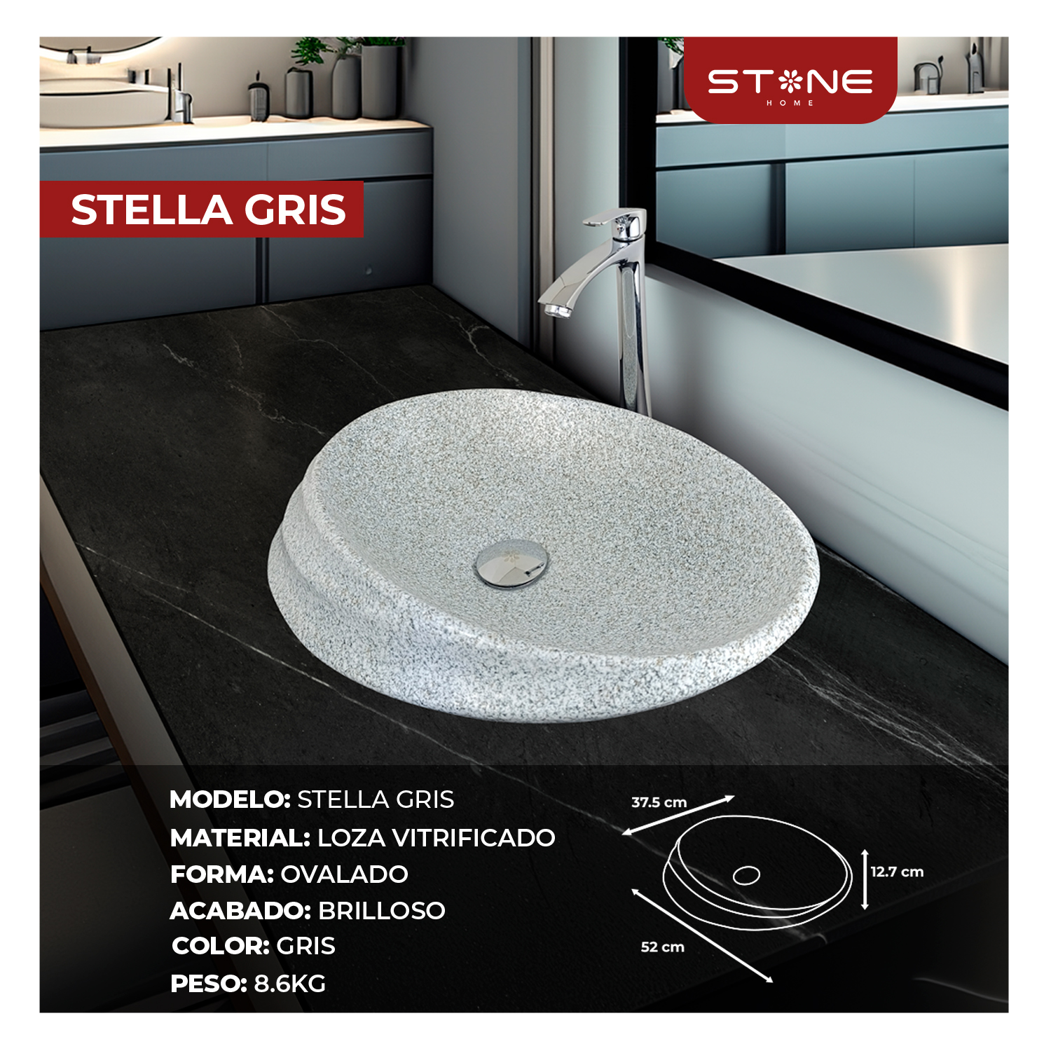 BOWL REDONDO STELLA GRIS - Imagen 2