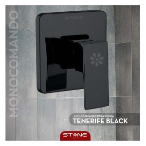 MONOCOMANDO PARA DUCHA  CUADRADO TENERIFE BLACK