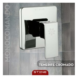 MONOCOMANDO PARA DUCHA  CUADRADO TENERIFE CROMADO