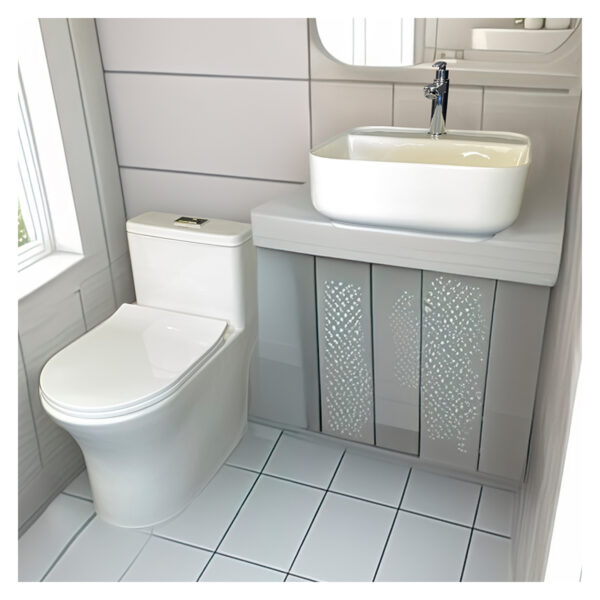 COMBO DE INODORO ONE PIECE STAN BLANCO + BOWL KRISTIN BLANCO STONE + DESAGUE POP UP GRANDE P/BOWL CROMADO + TUBO DE ABASTO 1/2*1/2 STONE - Imagen 2