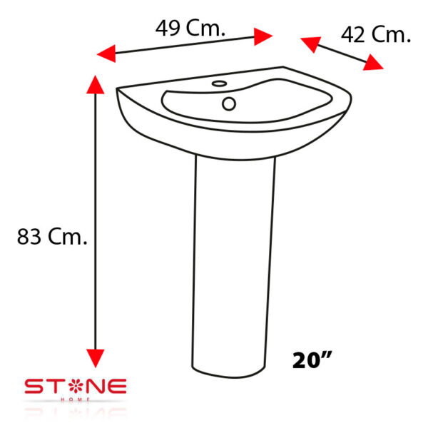 COMBO DE INODORO ESSENCE BONE + LAVATORIO C/PEDESTAL STONE - Imagen 4
