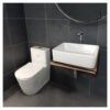 COMBO DE INODORO ONE PIECE NARU BLANCO+ BOWL ADALIA + DESAGUE POP UP GRANDE S/REBOSE P/BOWL CROMADO 18 CM