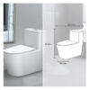 COMBO DE INODORO ONE PIECE NARU BLANCO+ BOWL ADALIA + DESAGUE POP UP GRANDE S/REBOSE P/BOWL CROMADO 18 CM - Imagen 3