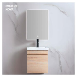 ESPEJO CUADRADO  LED TACTIL NOVA 70X50CM  STONE