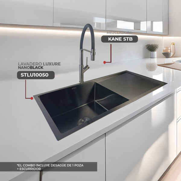 COMBO LAVADERO LUXURE STLU10050 + KANE STB CON ESCURRIDOR (EXONERADO)