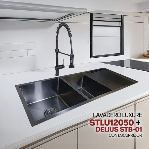 COMBO LAVADERO LUXURE STLU12050 + DELIUS STB CON ESCURRIDOR(EXONERADO)