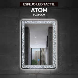 ESPEJO LED TACTIL ATOM 80X60CM STONE