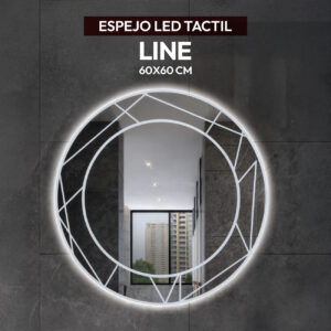 ESPEJO LED TACTIL LINE 60X60CM STONE