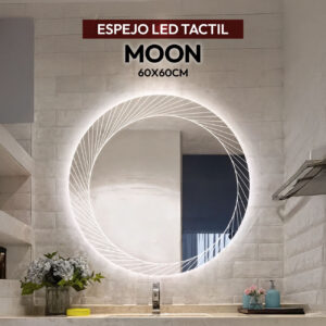ESPEJO LED TACTIL MOON 60X60CM STONE