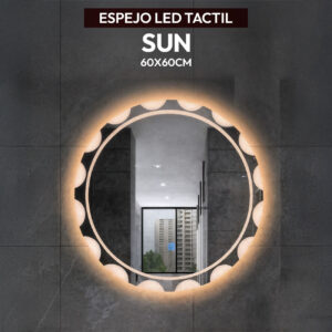 ESPEJO LED TACTIL SUN 60X60CM STONE