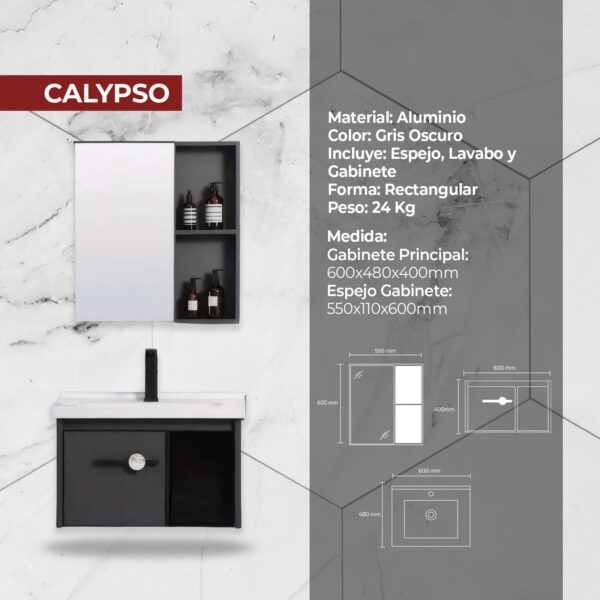 VANITORIO CALYPSO (600x480x400mm) - Imagen 4