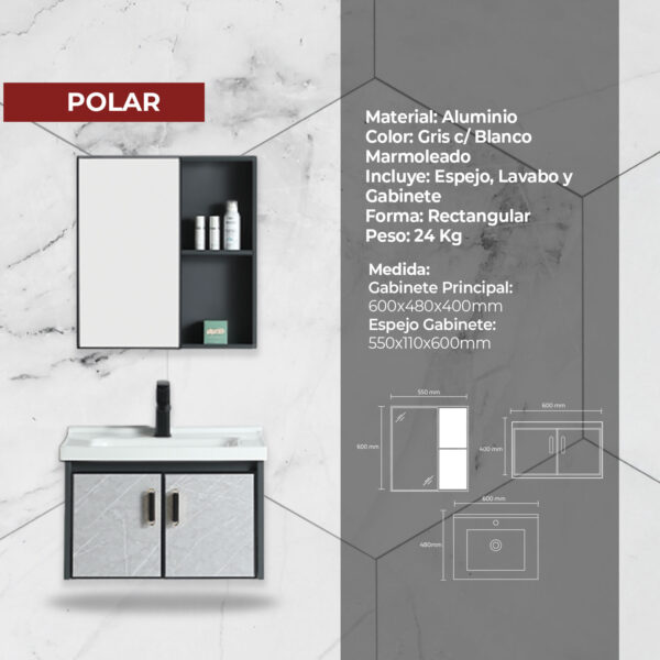 VANITORIO POLAR (600x480x400mm) - Imagen 3