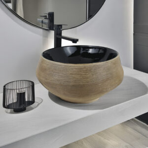 BOWL REDONDO OLLIN NEGRO STONE