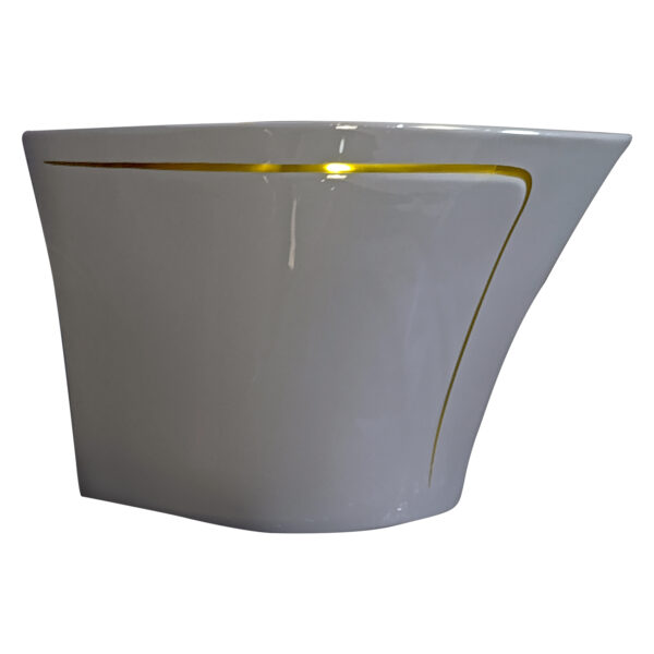 LAVATORIO SEMI-STANDING ROLI  GRIS C/ DORADO STONE - Imagen 2