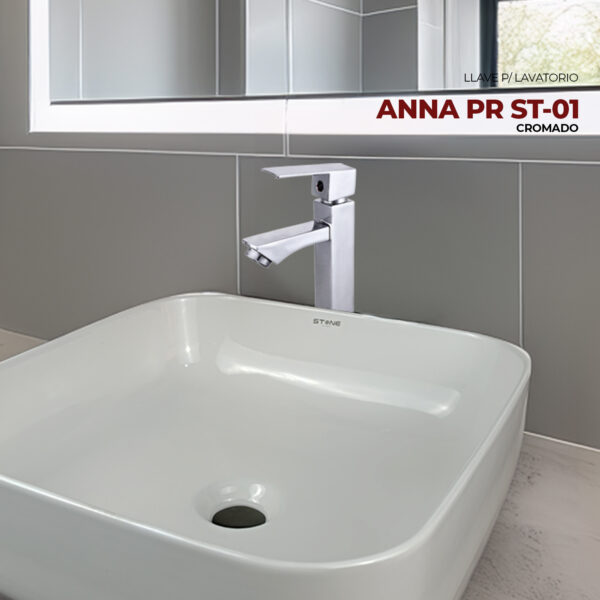 LLAVE P/ LAVATORIO ANNA PR ST-01 CROMADO STONE - Imagen 3