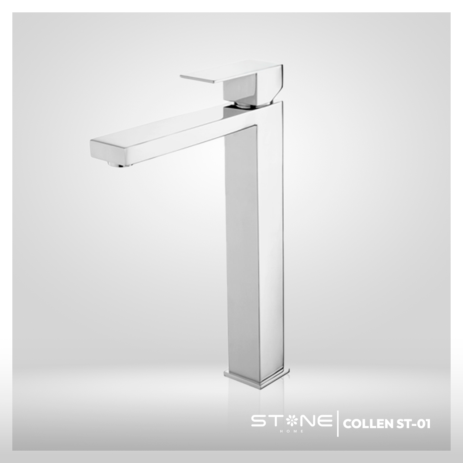 MEZCLADORA MONOCOMANDO P/BOWL AL MUEBLE COLLEN ST-01 CROMADO STONE