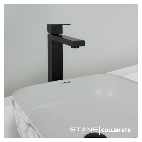 MEZCLADORA MONOCOMANDO P/BOWL AL MUEBLE COLLEN STB-01 BLACK STONE - Imagen 2