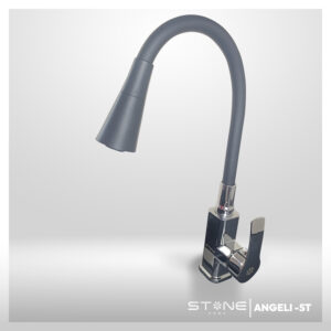 MEZCLADORA MONOCOMANDO P/COCINA  AL MUEBLE ANGELI ST-01 CROMADO STONE