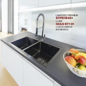 COMBO LAVADERO PREMIUM STPR7845 + LLAVE GIULS STT-01 CON ESCURRIDOR(EXONERADO)