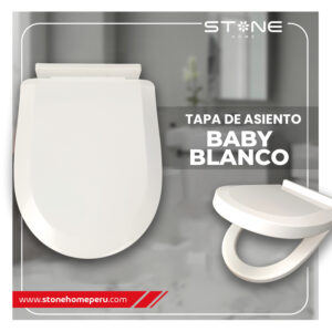 TAPA DE ASIENTO BABY BLANCO STONE
